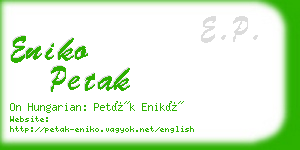 eniko petak business card